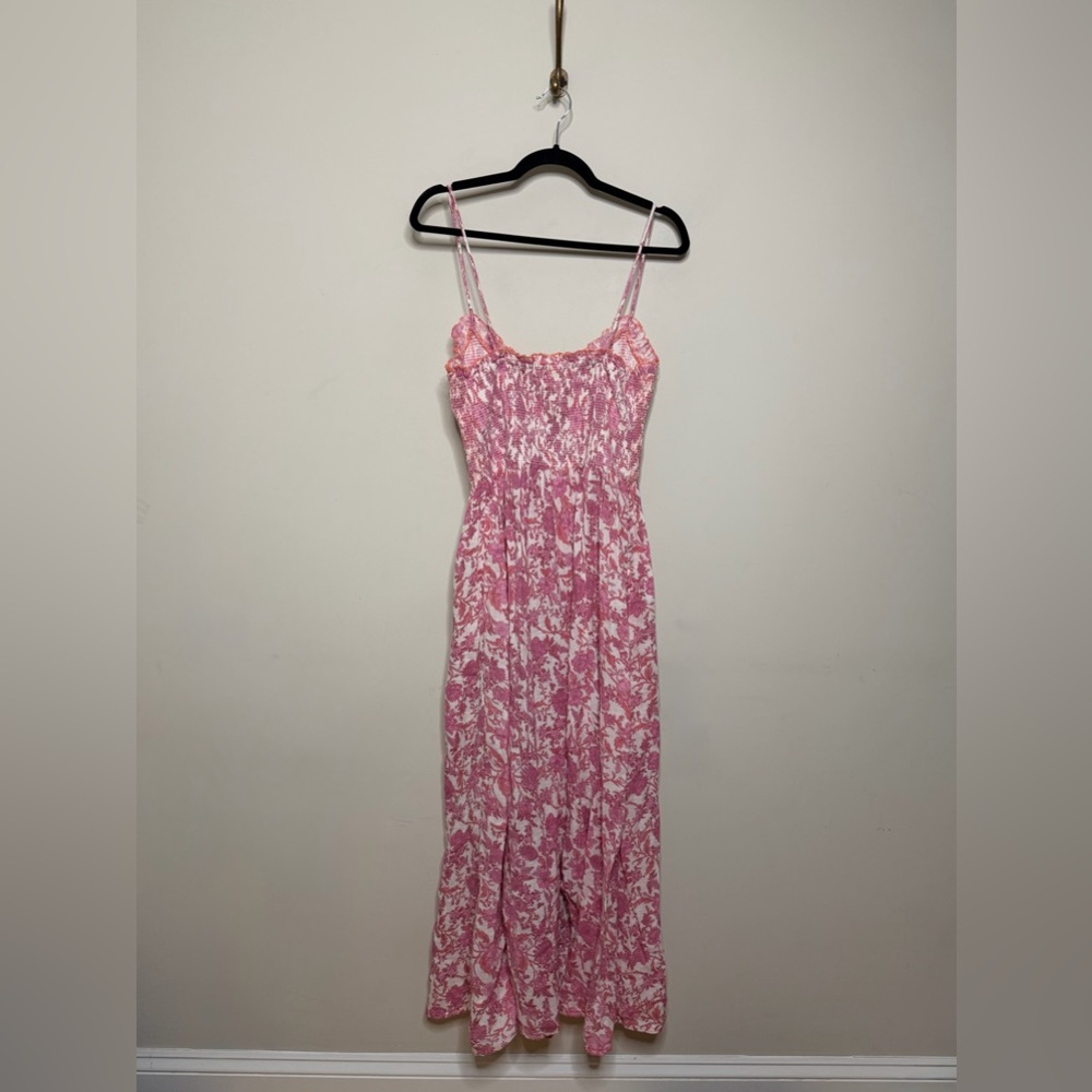 Free People Sweet Nothings Midi Dress Pink Combo - Picture 3 of 8